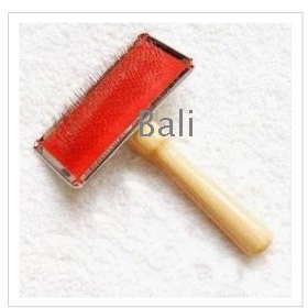 Pet small needle comb with wooden comb pet needle brush dog and  needle comb major and medium small number 