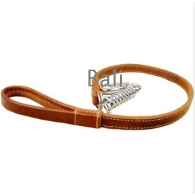 Leather pet traction rope A001 pet dog buffer traction belt 