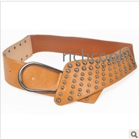 New restore ancient ways rivet decoration lady's elastic belt lady hip a waist seal wide chun xia collocation 