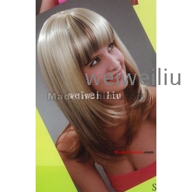 NEW blonde Wigs Charming long Lady's Wigs wig  free shipping