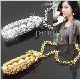 Wholesale - (Min order 10 pcs) Classic &"Promise of love" sweet pea the Pearl sweater chain & long Pearl Rhinestone Necklace Y113