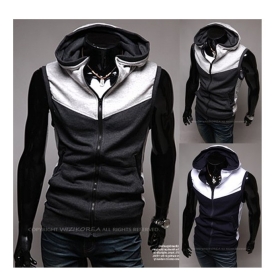 Free Shiping Men's Sleeveless Hoody Vest Fashion Cotton Top Six buttons T- shirt 1 pcs