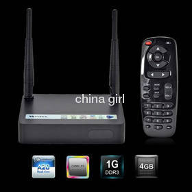 3D Blue- Media Player Measy B2A Dual Core Android TV Box Android 4.1 4K*2K HD Dual-core CPU 1G DDR 4GB Flash Best price