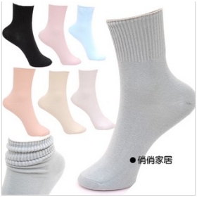 Bamboo charcoal fiber lady socks in the spring and autumn pure cotton stockings multicolor optional 