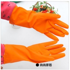Rubber gloves waterproof laundry gloves housework dishwashing gloves 0.05 