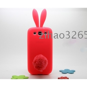 Lovely Bunny Rabbit Stand TPU Gel Silicone Rubber Skin Covers for   S3 i9300