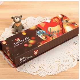 The South Korea stationery cute cartoon o raccoon dog paper pen box pencil case receive a case student award 130 g 