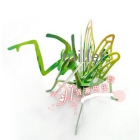 Animal puzzle three-dimensional puzzle educational toys diy 3 d wooden three-dimensional puzzle mantis toys 