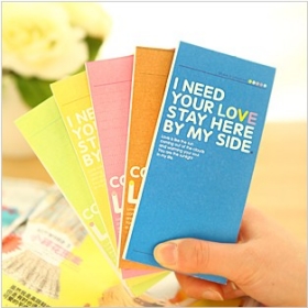 Th South Korea of  stationery lovely small and pure and fresh long propaganda note notebook 