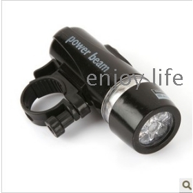 873 5 led multi-function highlighted bicycle headlight flashlight with four batteries 