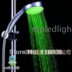 LED 7-color Rainfall Shower Head Auto Control Sprink for bath #LED faucets tub shower nozzle with RoHs and CE+Discount Freeship