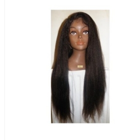 Wig Italian Yaki Human  Hair  full lace Indian Remy 10-20" Full Stock