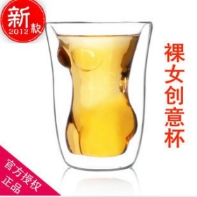 Free shipping Novelty Handmade  personality cup sexy beauty naked lady heat-resisting glass 