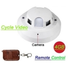 Free shipping 4GB Home spy Smoke Detector Hidden Spy Camera with Remote Control Operate