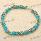 Mexican Natural Turquoise Pearl Necklace SKU:38839