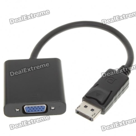 DisplayPort Male to VGA Female Adapter Cable (16CM-Length) SKU:81456