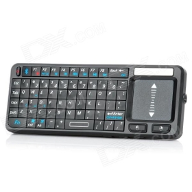 3-in-1 Multifunction Mini Rechargeable Bluetooth 72-Key Wireless Keyboard - Black SKU:158663