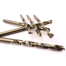 5pcs 10mm 0.3937" HSS- M35 Straight Shank Twist Drill Bits For Stainless Steel