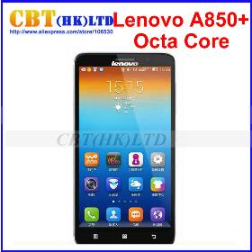 'Z 2014 New Lenovo A850 Octa Core MTK6592 Mobile phone 5.5'' IPS Dual SIM Android 4.2 GPS Multi Language White Black