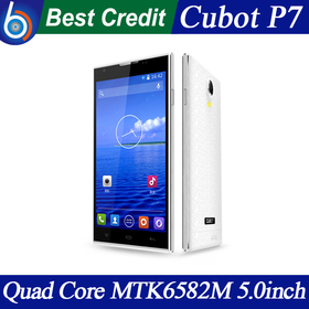 Free shipping Cubot MTK MT6582M Cortex A7 Quad Core 1.3GHz Android 4.2.2 cellphone 5" IPS HD Russian black white/Eva