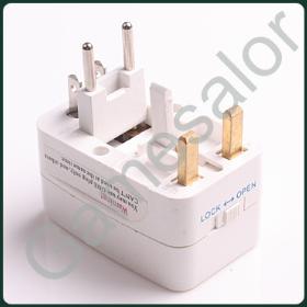 free shipping All-in-One Travel Power Plug Adapter for US, UK, EU, AC#9558