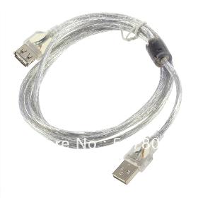 Recent 1.4m USB 2.0 M Male to F Female Extension Cable Transparent