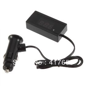 Recent Mini Auto Digital LED Voltmeter Car Voltage Gauge with cigarette plug