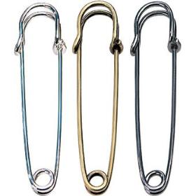 2.8" Free shipping 3 colors White Black Bronze Safety pins metal pins low price 70mm
