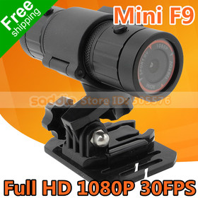 Portable Sports Action Camera F9 with Full HD 1920*1080P 30FPS + Wide Angle + AVC Free Shipping