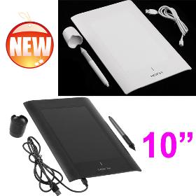 Free FEDEX ! Art Graphics Drawing Writting Tablet Pad for PC Laptop Computer Peripherals with Cordless Digital Pen Black White