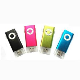 2th Clip MP3 Player USB Card Reader design support 1GB-8GB Micro SD Card ( card ) 5 colors 100PC/Lot