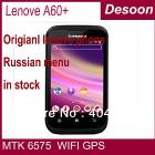  phone Lenovoe A60+ MT6575 1.0Ghz WIFI GPS 3G 900Mhz Android Russian menu Old man kids mobile A66