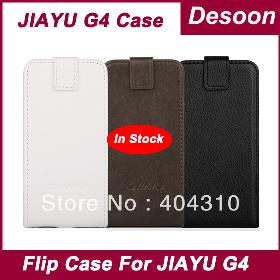 Free shipping Top quality leather flip case for Jiayu G4 G4T phone in stock , PU case for Jiayu G4 black Desoon/ Koccis