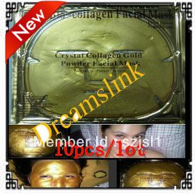 2013 Best selling Brand New Gold Crystal Collagen Facial Mask Face Masks Wholesale 10 Pcs / Lot FREE SHIPPING