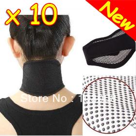 New 10 pcs Tourmaline Self Heating Magnetic Therapy Neck Wrap Belt Neck Self Heat Brace Neck Support Free Shipping