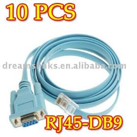 Wholesale 10pcs/lot NEW Router Switch Console Cable RJ45 - 9 Free Shipping