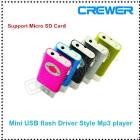 New Mini USB Flash Drvier Style Clip Mp3 Player Support 128MB-32GB Memory Free Ship