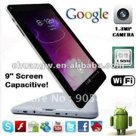 NEW 9 inch android 4.0 Capacitive Screen 512M 8GB Camera WIFI allwinner a13 tablet pc