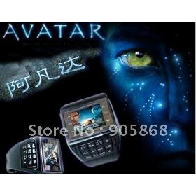 Free shipping Super watch phone AVATAR ET-2, quadband, dual sim dual standy ,camera gsm watch mobile