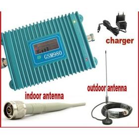 LCD Display GSM 900Mhz Mobile Phone GSM980 Signal Booster , GSM Signal Repeater , Cell Phone Amplifier With Cable + Antenna