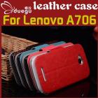 Duegu leather case for Lenovo A706, colorful high quality Lenovo A706 leather case cover hot sale in stock!