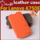 Duegu leather case for Lenovo A750E, colorful high quality Lenovo A750E leather case cover hot sale in stock