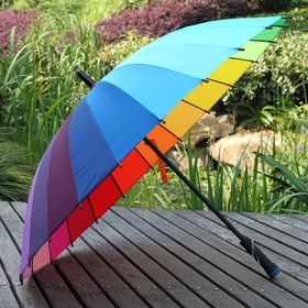 Citymoon umbrella 24k rainbow wind resistant straight sun umbrella