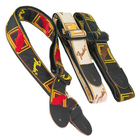 free shipping hight quality 2pcs/lot Durable Cotton textile leather head Guitar Strap Guitar belt