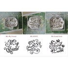 free shipping Wooden valentine's Stamps 6 pcs crystal round stamp