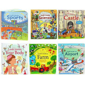 free shipping,children 3D three-dimensional flip book,Export usa body space cars sports airport science farm castle