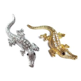 car styling Stereoscopic metal with diamond crocodile car stickers car styling without retail packaging ACT31