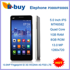 Pre Sell Elephone P3000 P3000S MTK6582 Quad Core 4G LTE FDD Cell Phones 1GB 8GB ROM 13MP Android 4.4 Dual SIM OTG