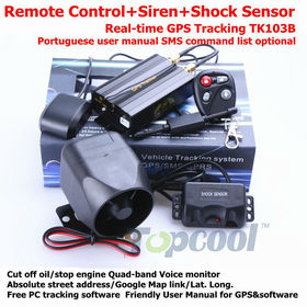 Vehicle GPS tracker 103B +Siren+ Sensor+Remote Control Full Accessories + Android tracking Car Rastreador Veicular