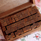 free shipping Stamp wool digital letter stamp wooden box 70